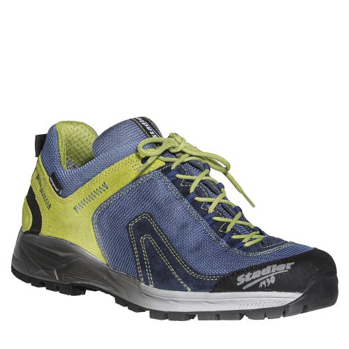 Moderner Stadler Schuhe Sportschuh in Blau-Gelb, ideal für Outdoor-Aktivitäten in Wörgl, komfortabel und robust gefertigt für aktive Lebensstile und Freizeit.